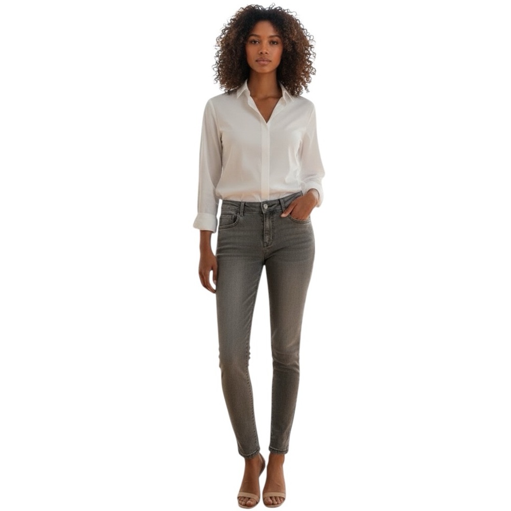 Anine Bing Gray Distressed Slim Jeans Size 28